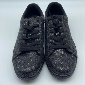 Inc International Concepts Men Shoes Silas Black Glitter Sneaker Lace Up Fashion